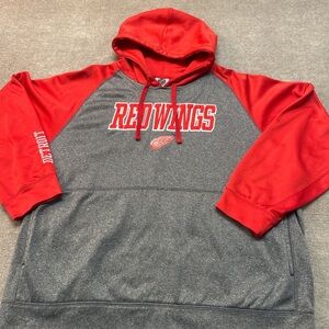 NHL Red and Gray Red Wings Hoodie 0291